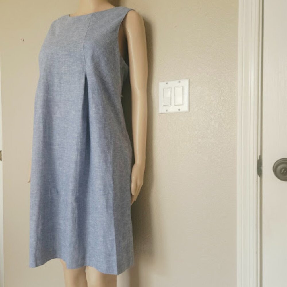Donna Morgan linen  Dress Asymmetric  Sleeveless Size 12